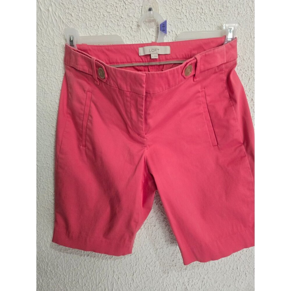 Loft Womens Pink Cotton Blend‎ Shorts Size 4